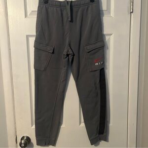 Nike Air Sportswear Club Fleece Cargo Joggers Kids Size XL Grey Used Condition